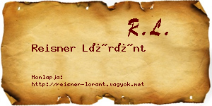 Reisner Lóránt névjegykártya